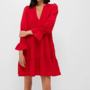 Pomander Place Red Crepe Kenzo Dress XS